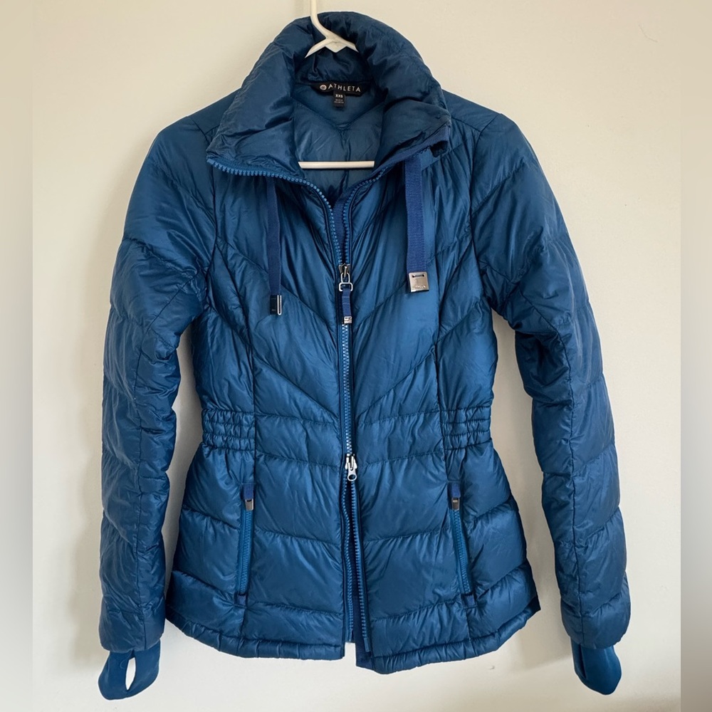 Athleta Teal Puffer Jacket - Picture 3 of 9